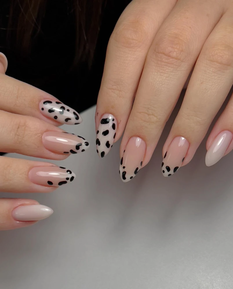 Cow print nails 