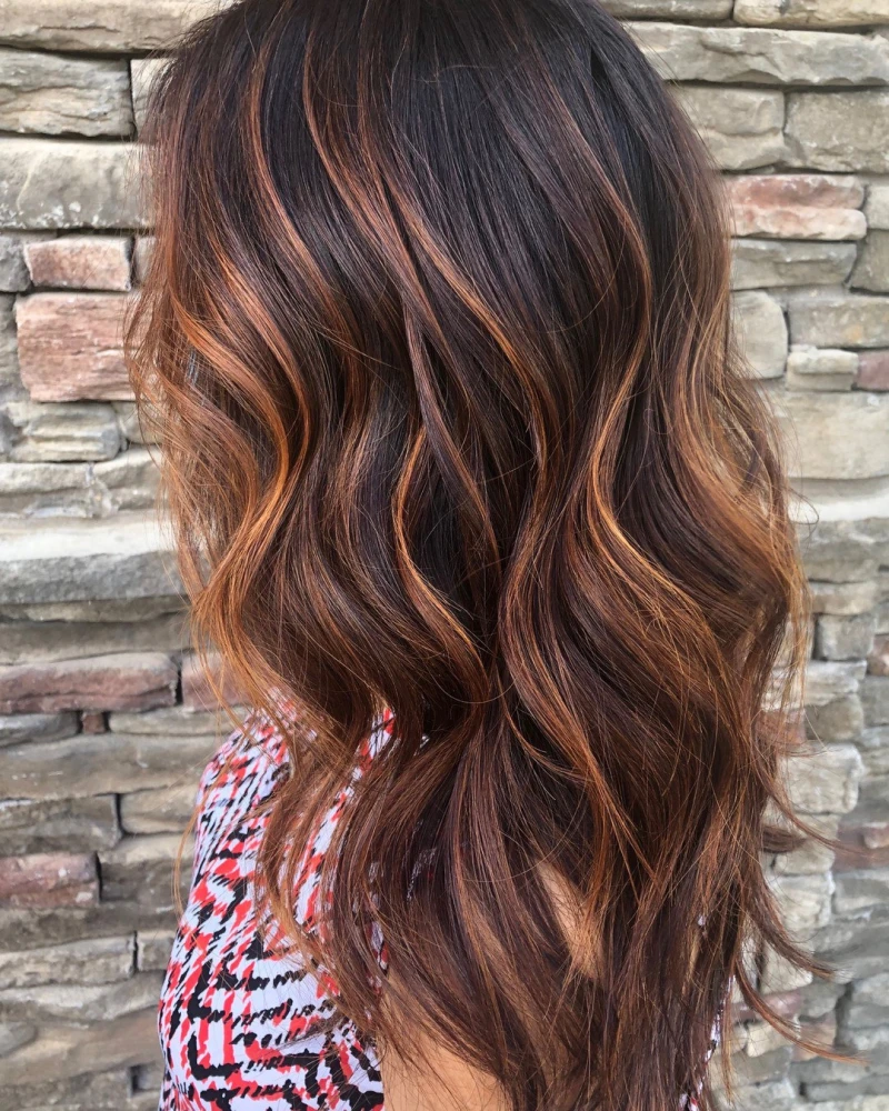 Cinnamon balayage, балаяж