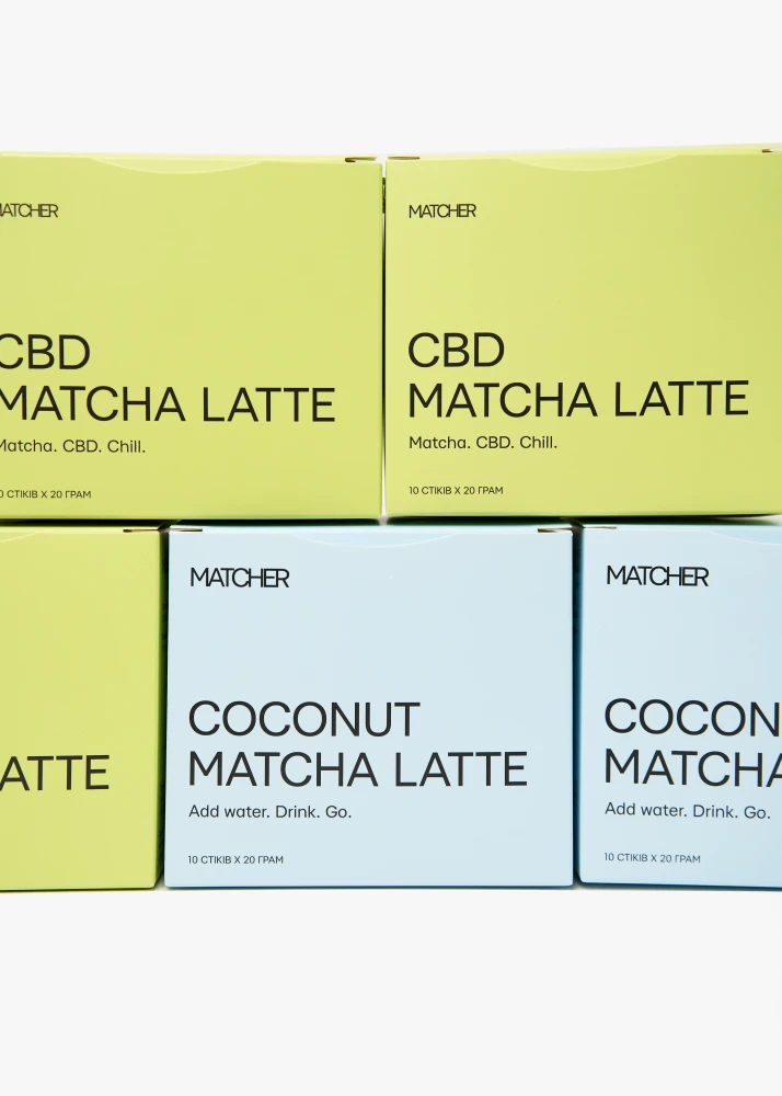 Matcher Coconut Matcha Latte, CBD Matcha Latte