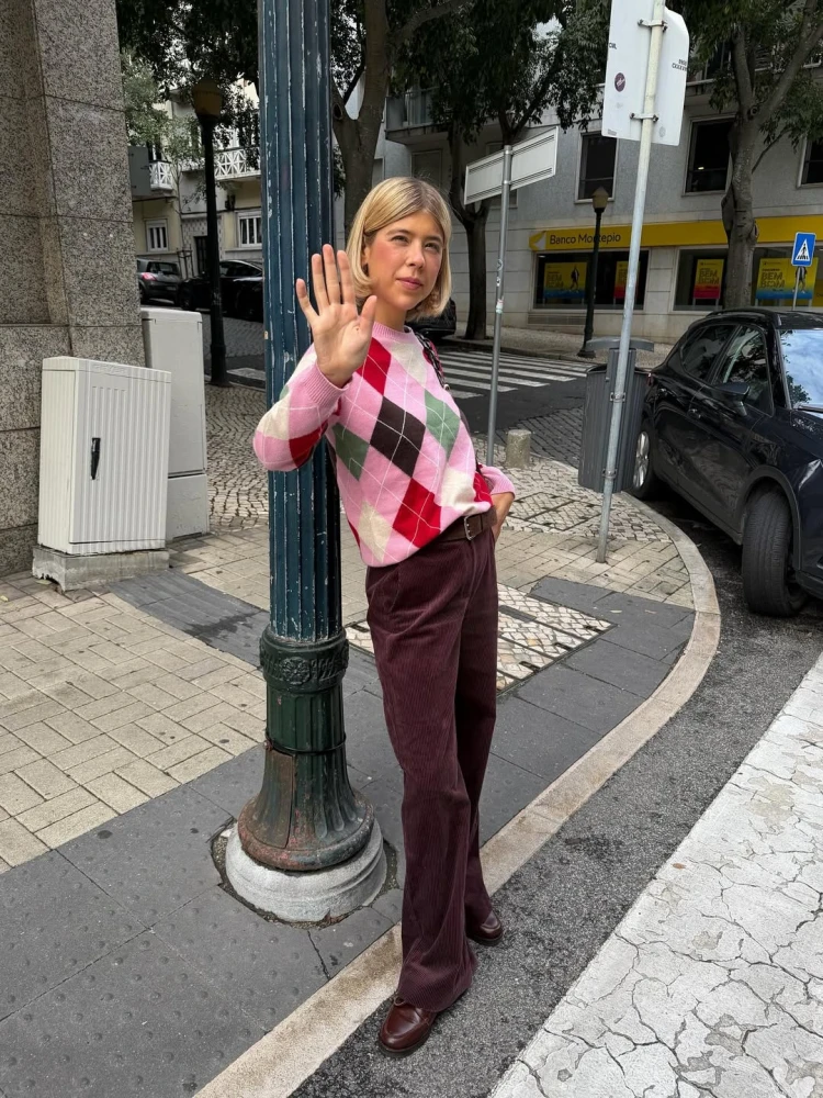 Вельветові штани стилізація