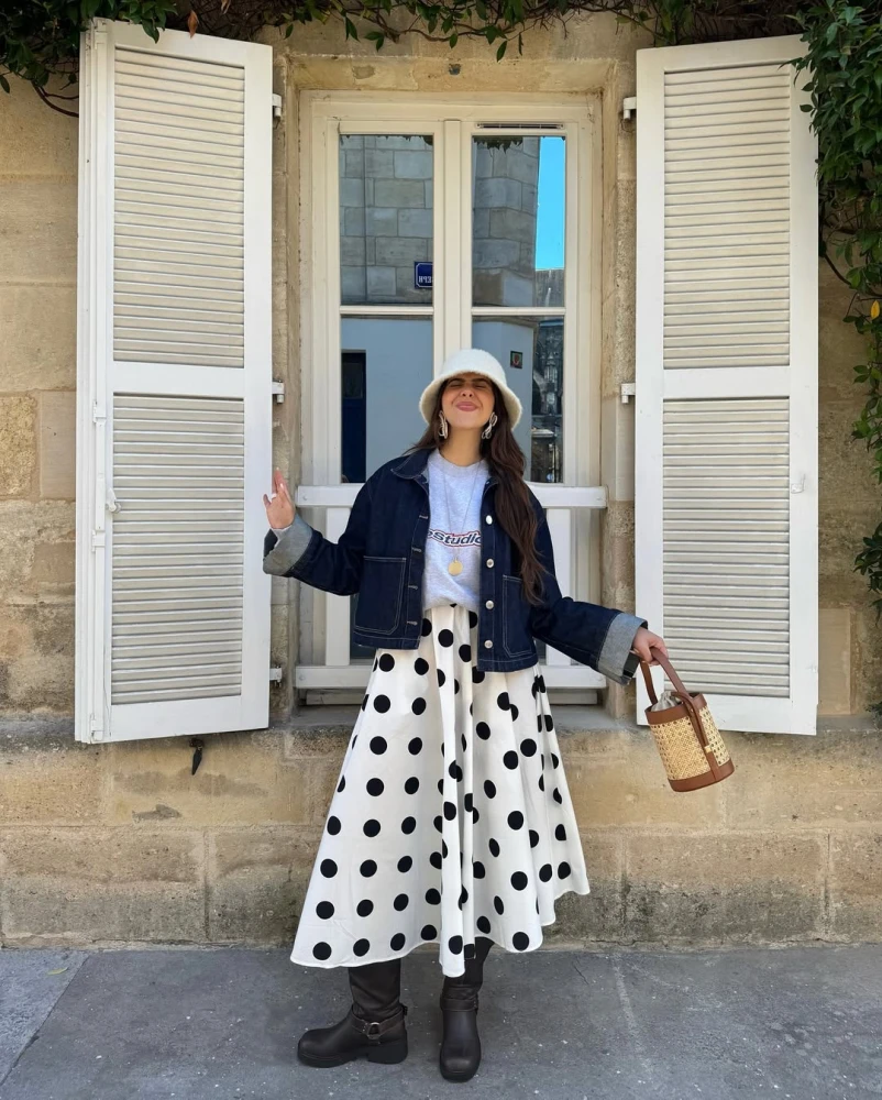 Зимові луки зі спідницями 