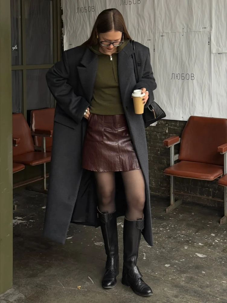 Ідеї образів зі спідницями на зиму