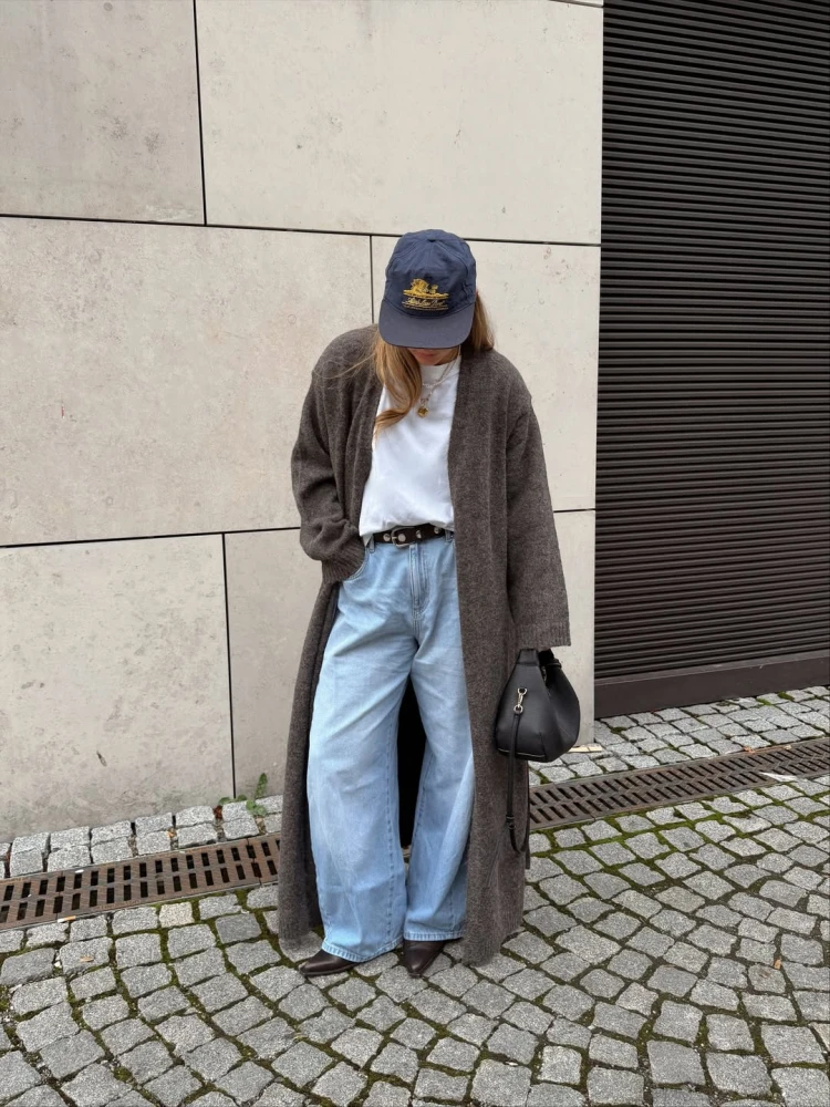 Луки з максікардиганами