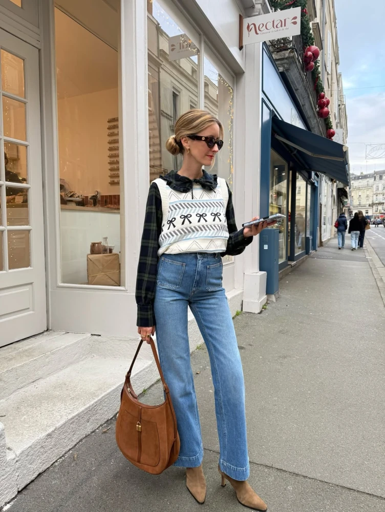 Стильні ідеї луків з джинсами