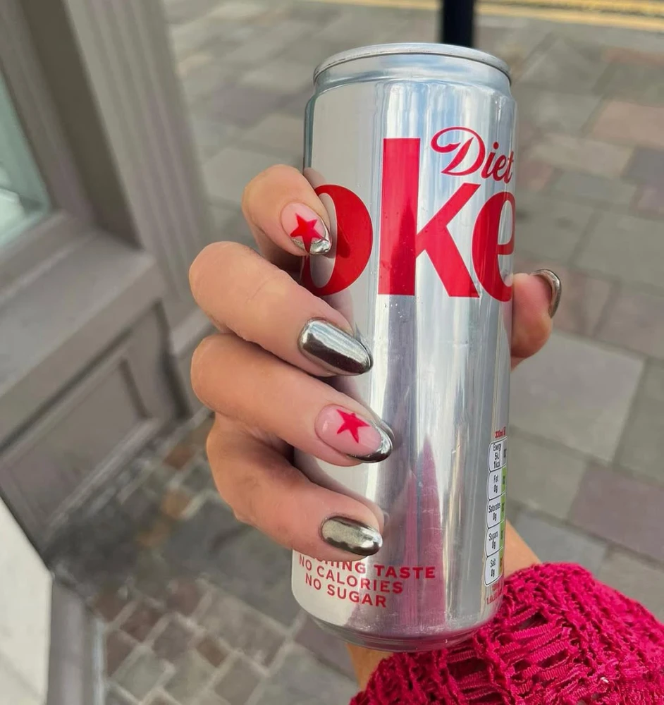 Diet Coke nails 