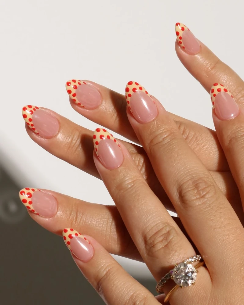 Polka dot nails
