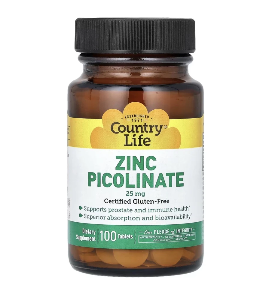 Цинк Country Life iherb 