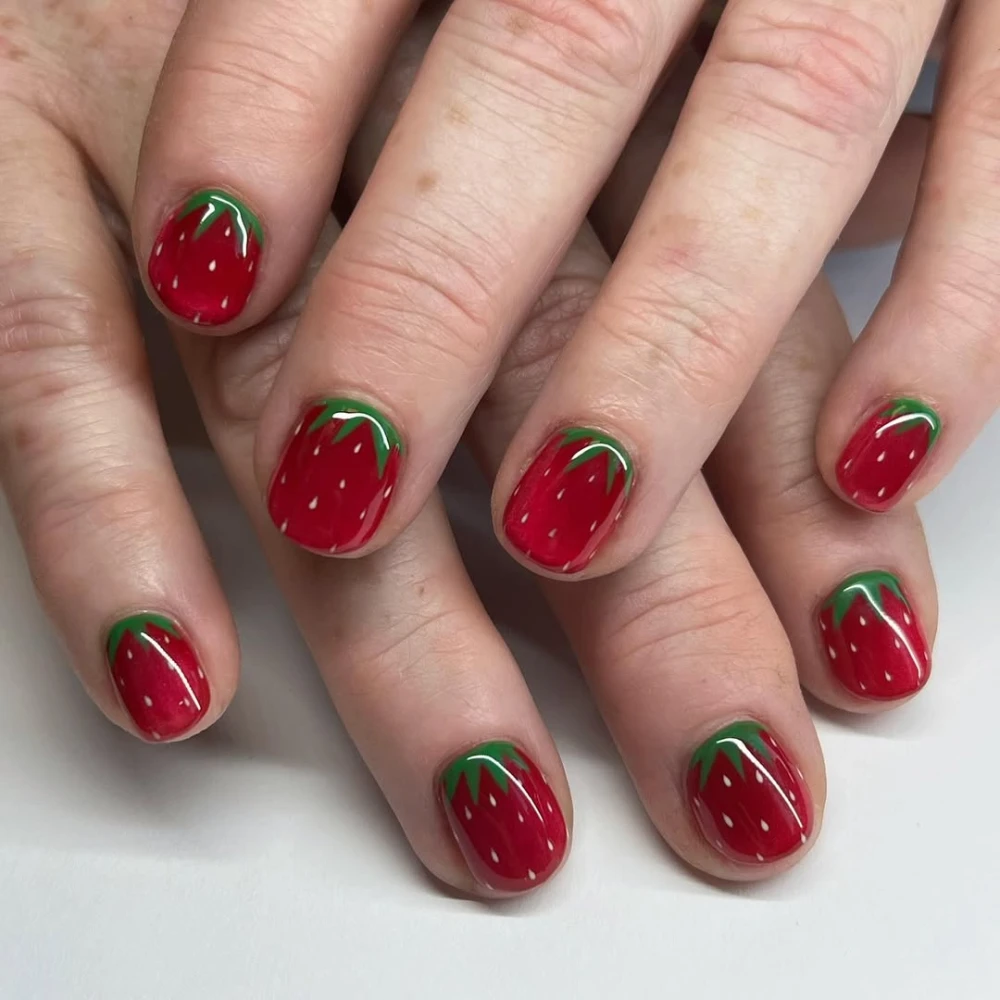 Strawberry nails