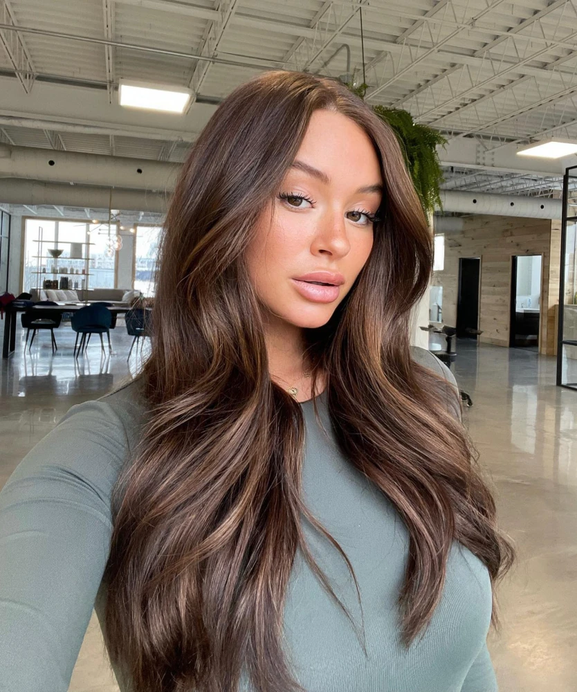 Golden-hour brunette