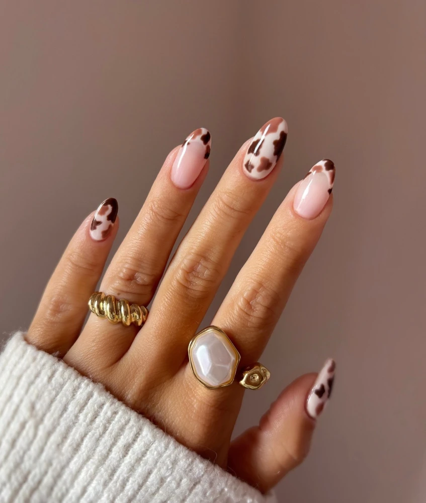Cow print nails