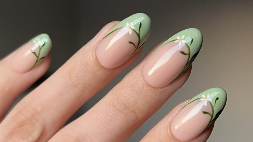 Трендові ідеї весняного манікюру в зеленій палітрі — 2026